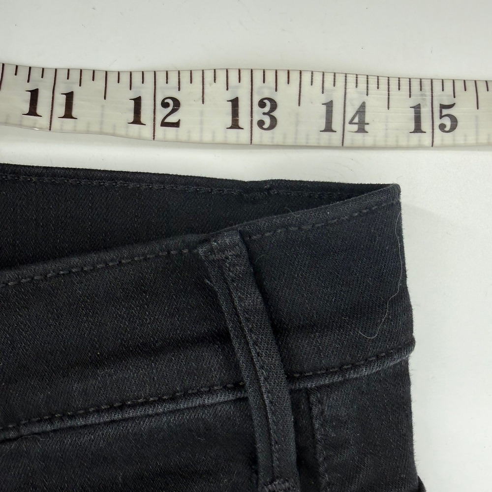 Mother The Hustler Ankle Fray Jeans Womens 29 Black Excellent Not Guilty - Picture 3 of 9